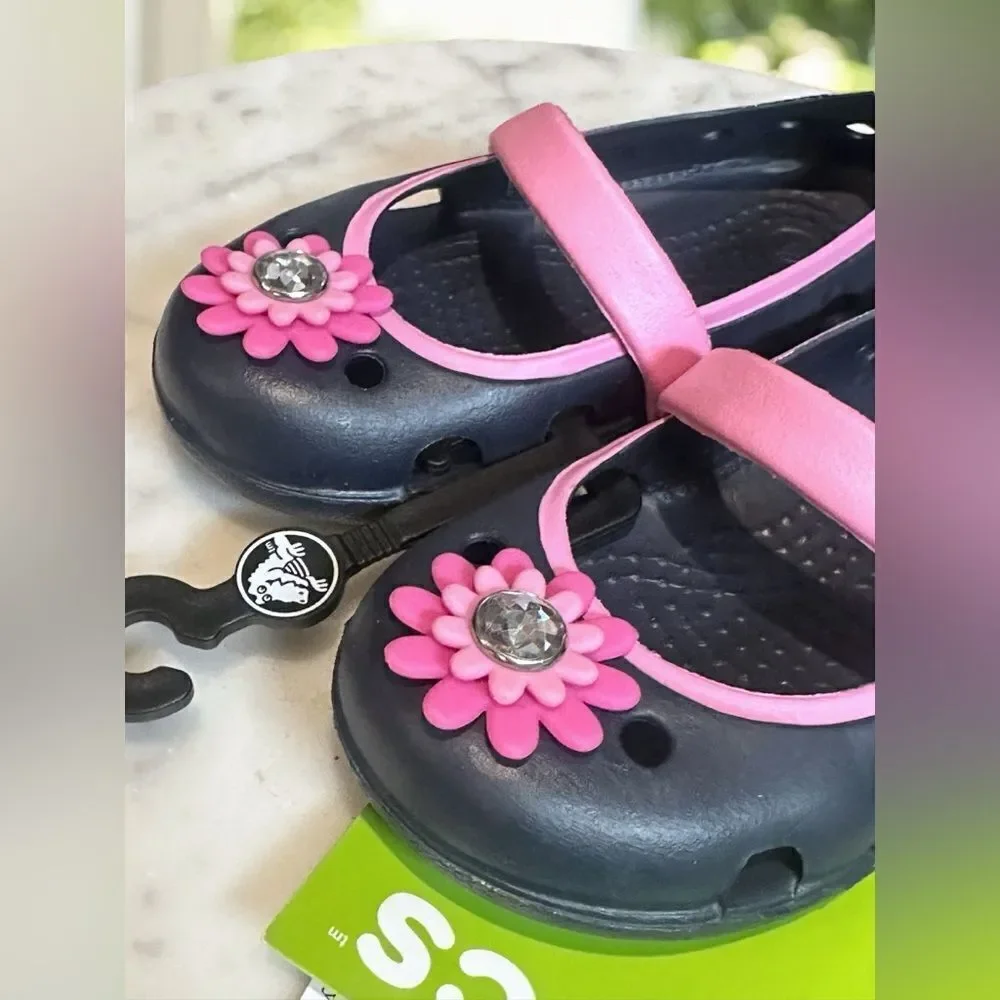 NWT CROCS Toddler Baby Mary Jane  Keeley Springtime  Sandals Size C 6